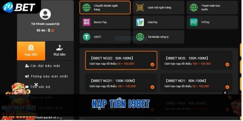 Để đảm bảo giao dịch nạp tiền diễn ra suôn sẻ bạn cần nhập thông tin tài khoản chính xác